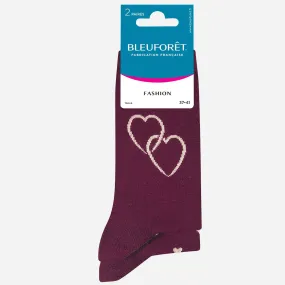 2 paires de chaussettes BLEUFORET à cœurs 37-41 - Chaussettes / Collants Accessoires | ERAM