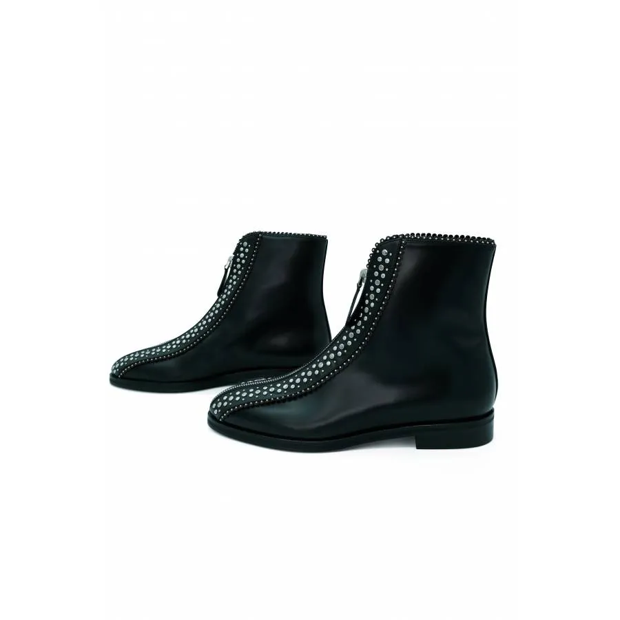 Alaïa Bottines en cuir noir