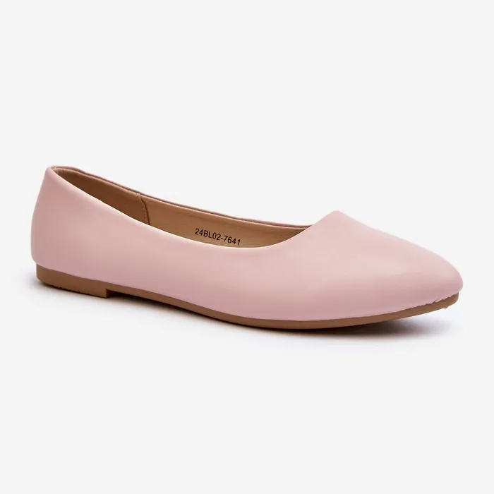 Ballerines Femme En Cuir Eco Rose Tindomiel