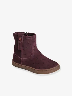 Boots en cuir fille collection maternelle orage - Vertbaudet