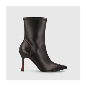 Bottines effet cuir élastique noir femme | Chaussures femme LODI en ligne.