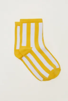 Chaussettes Empreinte rayures jaune