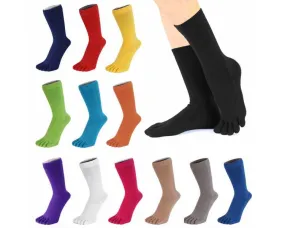 Chaussettes à doigts TOETOE anti ampoule couleurs unies