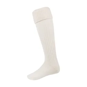 Chaussettes à double revers blanches