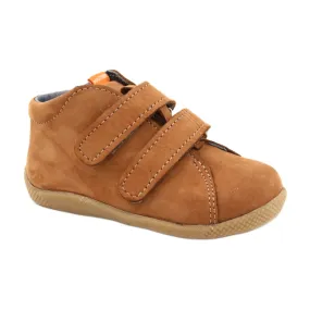 Chaussures En Cuir Mazurek Avec Velcro Marron 264 brun