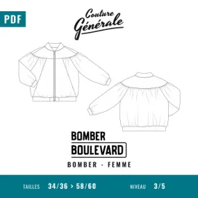 Patron Couture Générale Bomber - Bomber Boulevard (PDF)