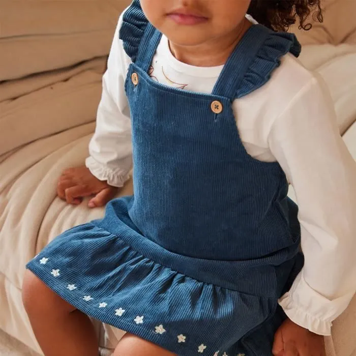 Robe en velours côtelé bébé fille Népal