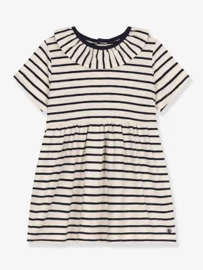 Robe rayée bébé PETIT BATEAU beige chiné - Petit Bateau