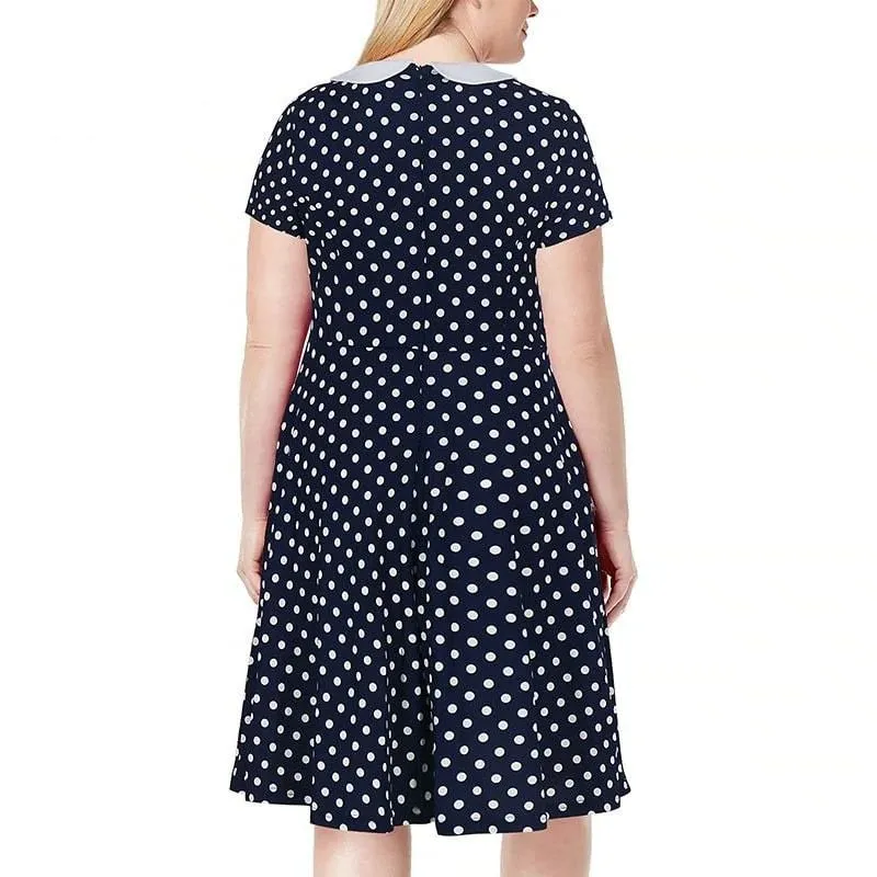 Robe Vintage À Pois  Grande Taille