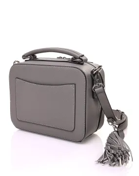 Sac bandoulière carré rigide type mallette gris