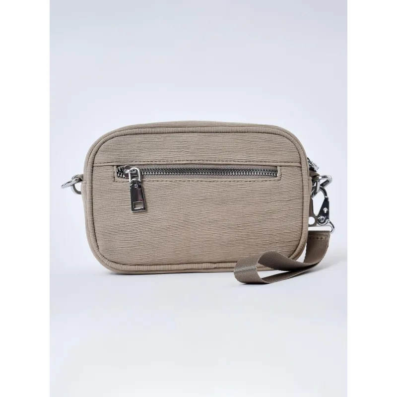 Sac bandoulière logo brodé beige femme - Project X Paris | wimod