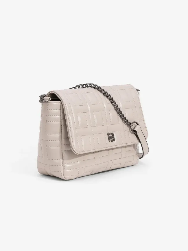 Sac bandoulière matelassé sable beige femme - Tiffosi | wimod