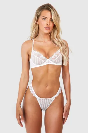 Soutien-gorge en mesh à motif cœur