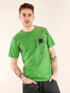 T-shirt manches courtes imprimé Electrosystem, Vert