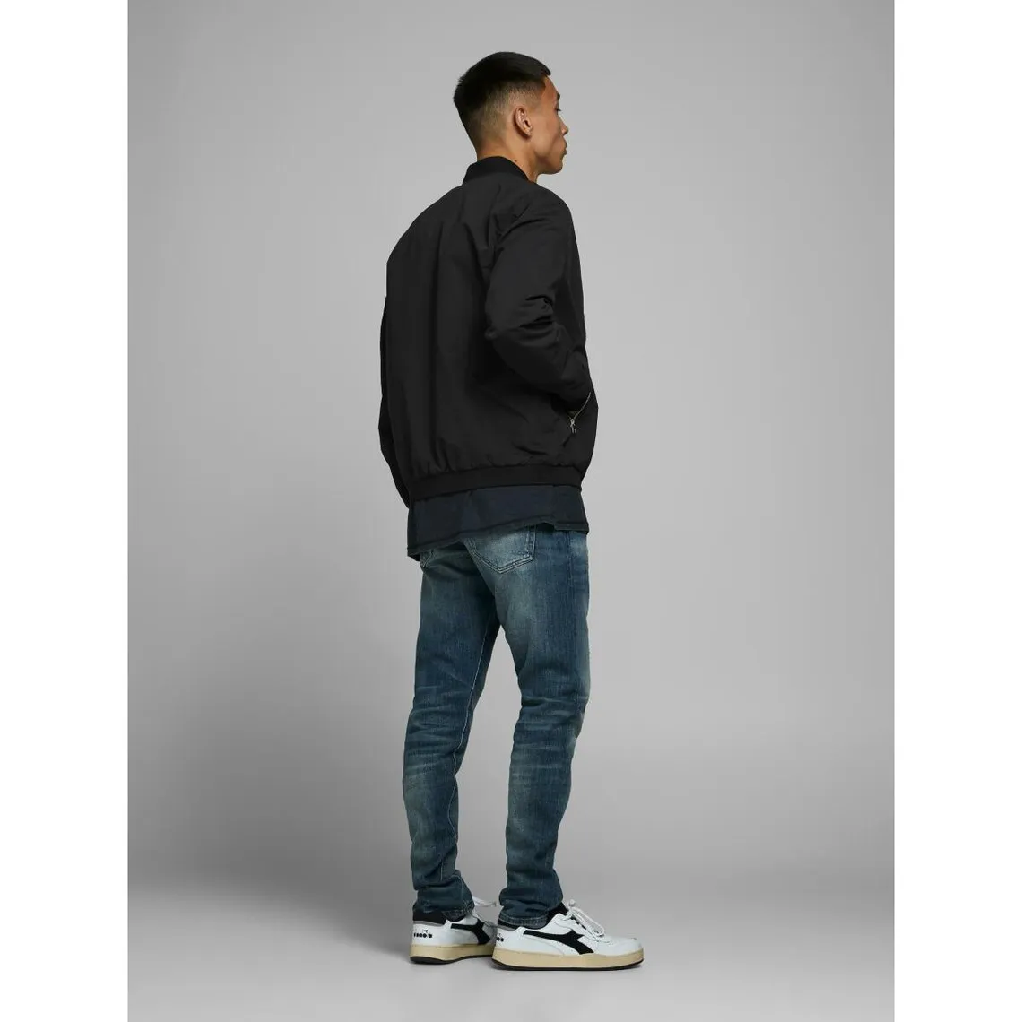 Veste bomber Courte Baseball Manches longues Noir | 3 Suisses